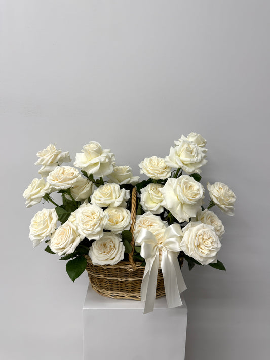 Basket of Roses- 2 Dozen